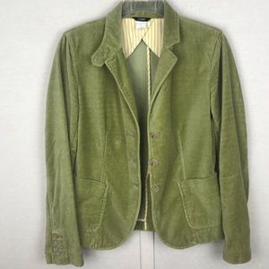 J CREW Velvet Blazer Jacket in Moss Green